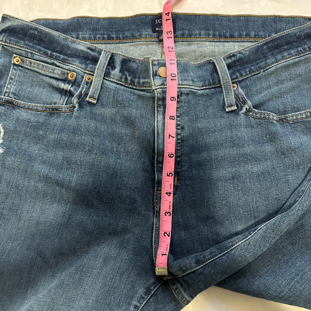 J Crew Slim boyfriend blue denim jeans women's size 33 - Picture 4 of 10
